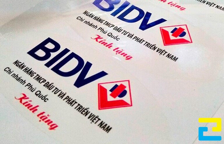 Mẫu in decal logo ngân hàng BIDV