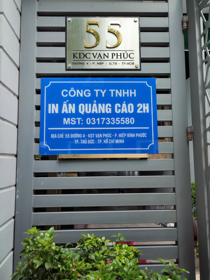 Xưởng In Ấn Quảng Cáo 2H có văn phòng nằm tại TPHCM