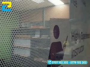 In UV Decal lưới không cản tầm nhìn từ bên trong ra ngoài