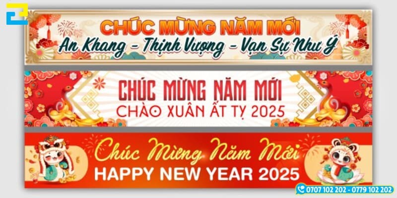 Mau 3 Bang Ron Chuc Mung Nam Moi 2025