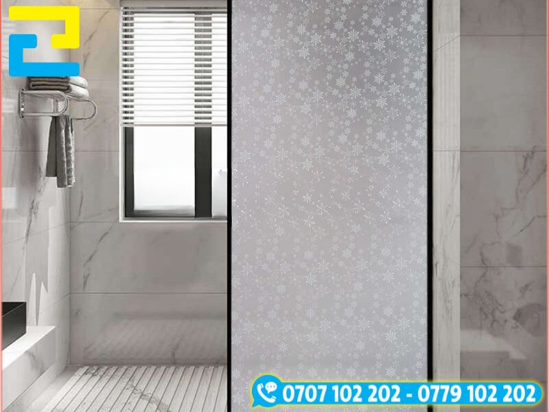 Decal dán kính hình bông nhà