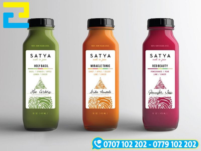 Decal dán chai nhựa đẹp mắt