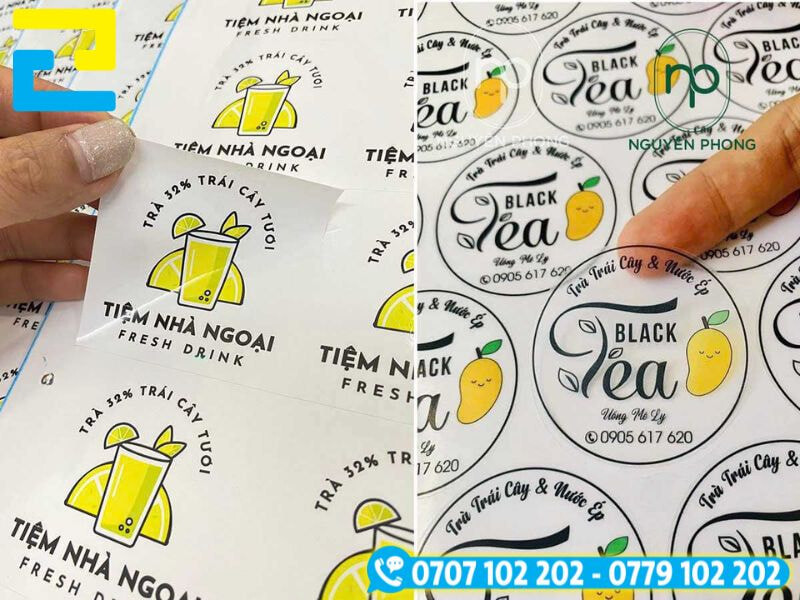 Decal trong suốt trang trí đẹp mắt