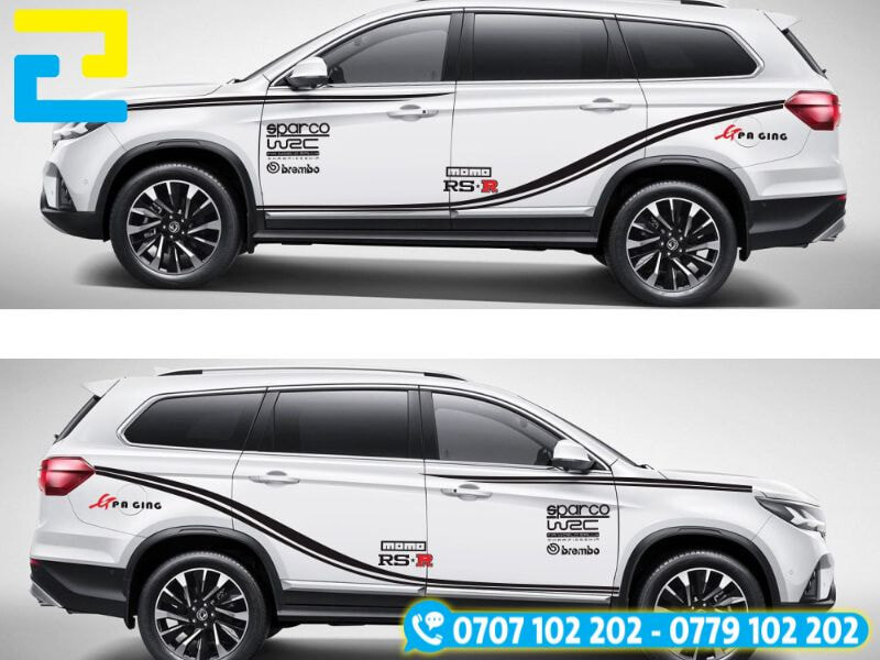 Decal dán thân xe ô tô