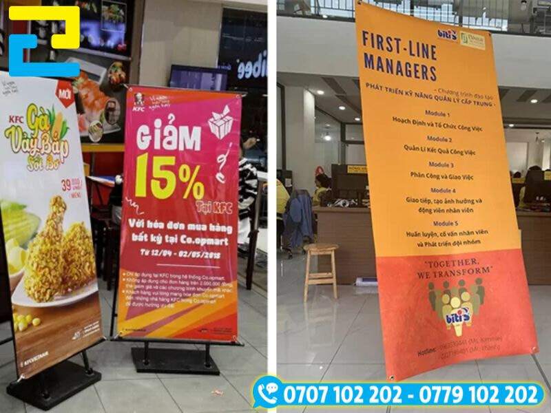 Ứng dụng Decal PP làm standee