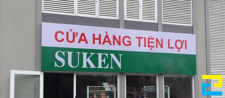 In bảng hiệu cho cửa hàng tiện lợi Suken
