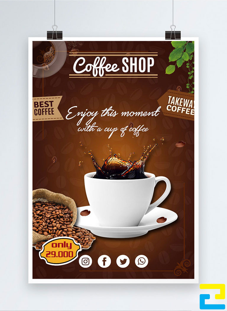Poster quảng cáo cà phê giá chỉ 29.000 VNĐ