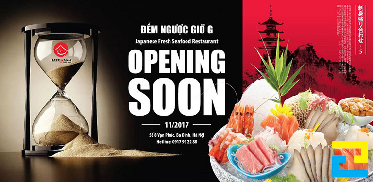 Banner nhân dịp khai trương nhà hàng hải sản
