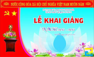 Nhận In Background, Phông Nền Khai Giảng Đẹp Lấy Nhanh