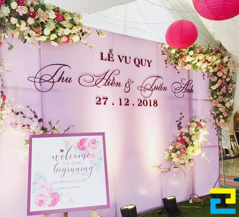 Công Ty In Ấn Quảng Cáo 2H có nhận in backdrop đám cưới ngoài trời với số lượng nhỏ, dù chỉ 1, 2, 3 backdrop