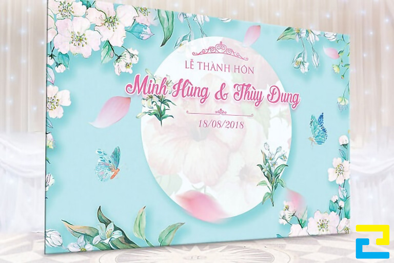 Giá thành in background, backdrop đám cưới ngoài trời sẽ có sự thay đổi phụ thuộc vào số lượng in, kích thước in, thuế VAT 10%,...