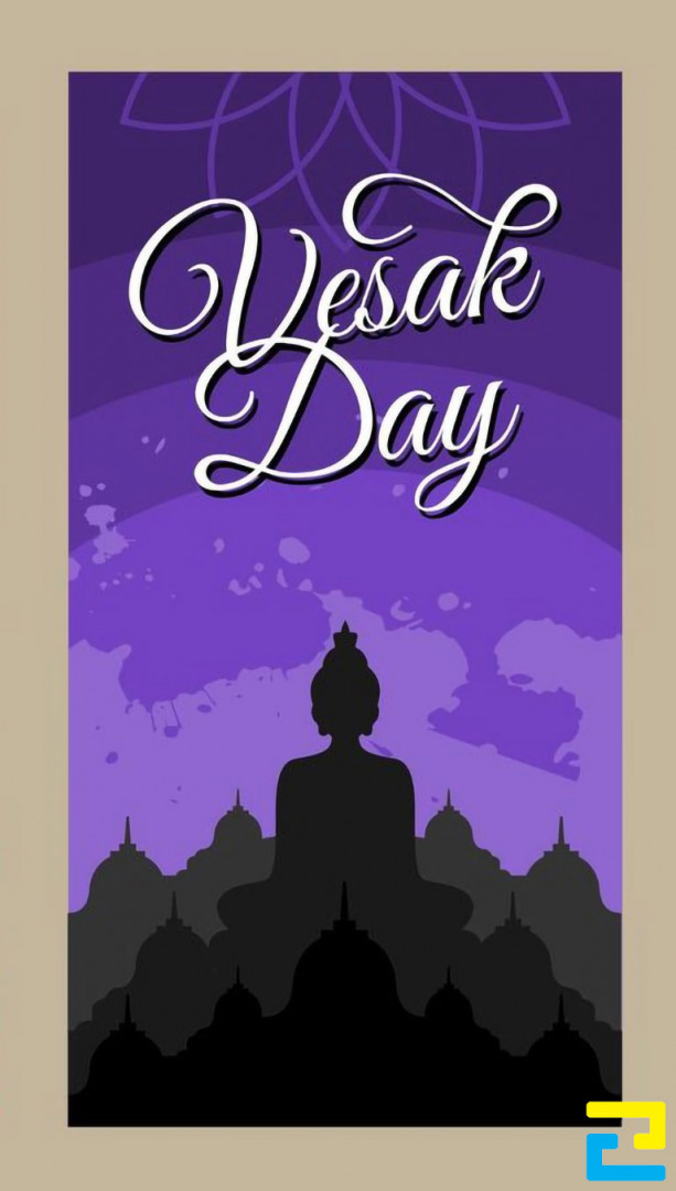 Mẫu 17: Băng rông có hình ảnh Đức Phật, hình ảnh chùa, hình ảnh hoa sen được thiết kế với bố cục hợp lý, bandroll có kiểu chữ nghệ thuật