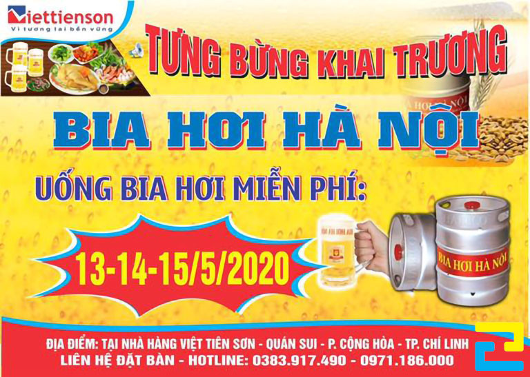 Sau khi công ty tiếp nhận được chi phí đặt sản xuất bandroll khai trương quán nhậu, quán bia, quý khách có thể yêu cầu thiết kế hoặc chỉnh sửa file in