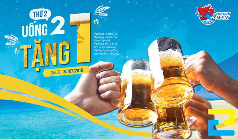 Mẫu 12: Băng rôn có thông điệp quảng cáo được thiết kế nổi bật, bandroll có tông màu xanh dương chủ đạo, hình ảnh minh họa đẹp bắt mắt