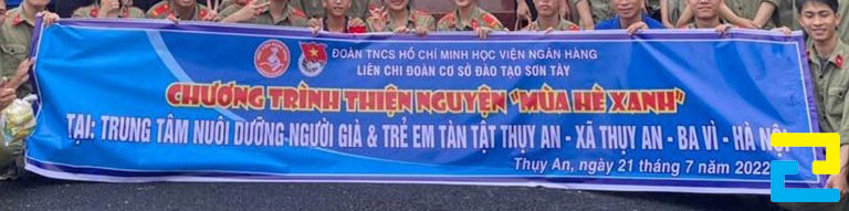 Công Ty In Ấn Quảng Cáo 2H có nhận sản xuất bandroll chạy từ thiện với số lượng nhiều, trên 10 bandroll