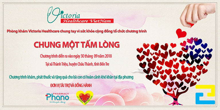 Mẫu 15: Băng rôn có hình ảnh minh họa đẹp bắt mắt, thông tin về hoạt động từ thiện được thiết kế với bố cục hợp lý, bandroll có kiểu chữ đơn giản