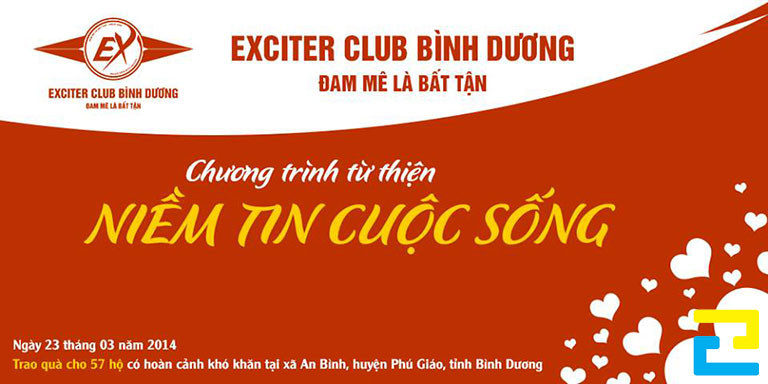 Mẫu 16: Băng rôn có kiểu chữ đơn giản - nghệ thuật, thông điệp cho hoạt động từ thiện, tên của đơn vị tổ chức,... được thiết kế với bố cục hợp lý