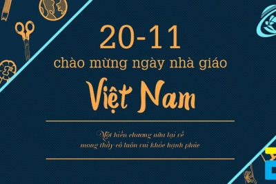 Drucken Sie Banner, um den Tag der vietnamesischen Lehrer am 20.11. günstig zu feiern