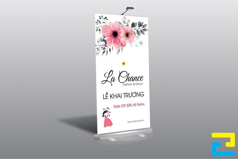Công Ty In Ấn Quảng Cáo 2H có nhận sản xuất standee thời trang với số lượng nhỏ, dù chỉ 1, 2, 3 standee