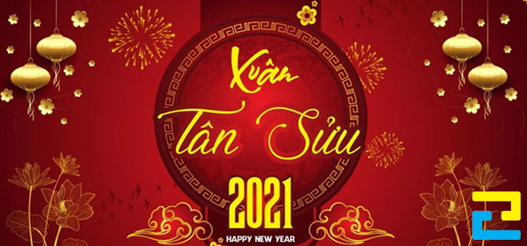 Mẫu 15: Băng rôn có kiểu chữ đơn giản - nghệ thuật, có tông màu đỏ đô đẹp sang trọng, bandroll có những hình ảnh minh họa như: Lồng đèn, hoa,... đẹp mắt