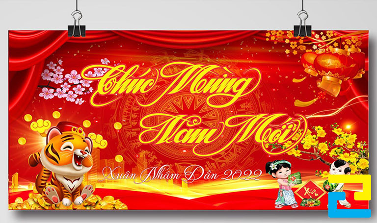 Công Ty In Ấn Quảng Cáo 2H có nhận sản xuất mẫu băng rôn tiệc tất niên với số lượng không nhiều, dù chỉ 1, 2 hay 3 bandroll