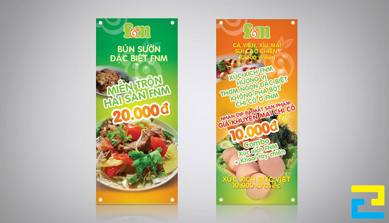 Giá thành in standee đồ ăn, standee đồ uống trên chất liệu backlit film có tính phải chăng, phù hợp với túi tiền của nhiều đối tượng khách hàng