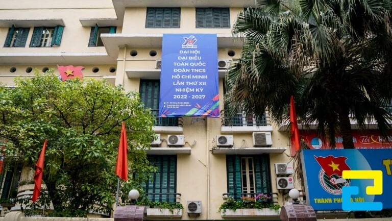 Mẫu 13: Băng rôn chào mừng Đại hội Đại biểu toàn quốc Đoàn TNCS Hồ Chí Minh ở Hà Nội