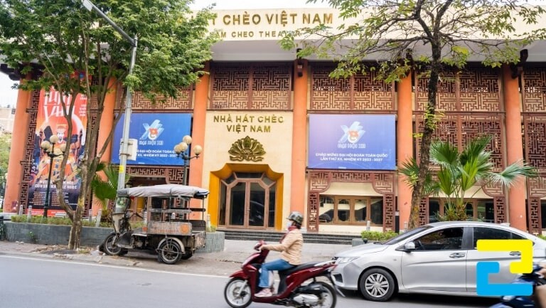 Mẫu 15: Băng rôn chào mừng Đại hội Đại biểu toàn quốc Đoàn TNCS Hồ Chí Minh ở nhà hát Chèo Việt Nam