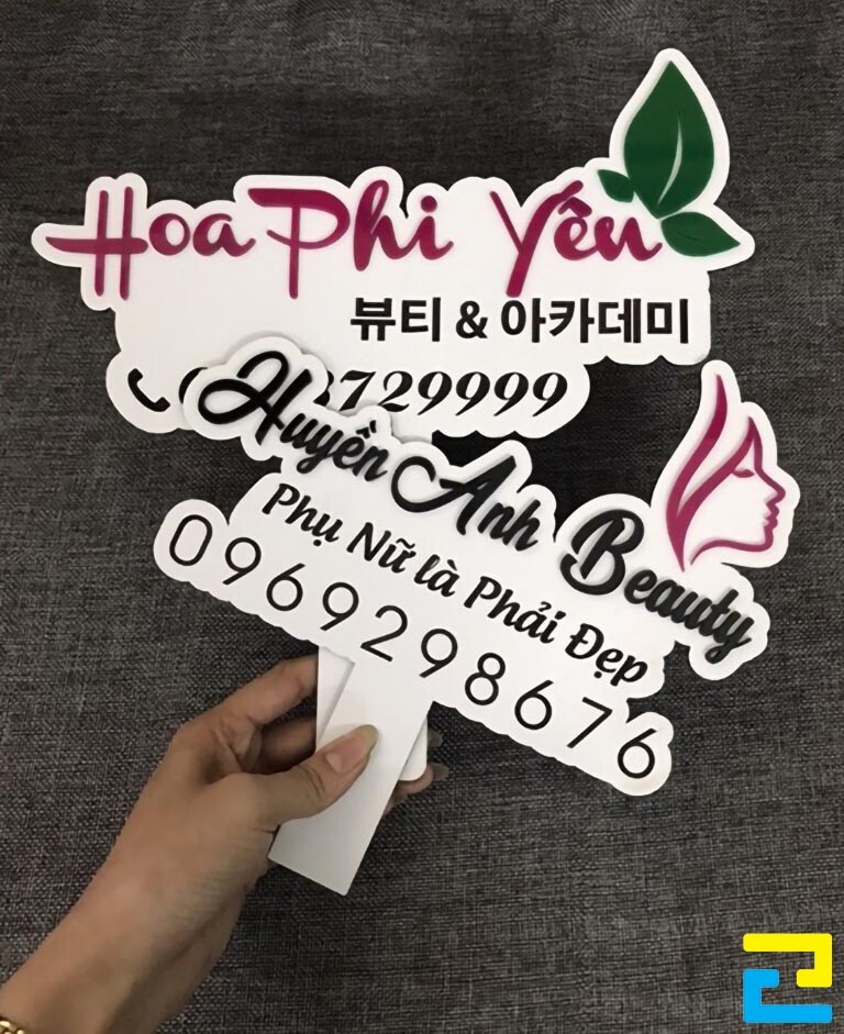 In hashtag cầm tay cho cửa hàng Hoa Phi Yến Beauty & Huyền Anh Beauty