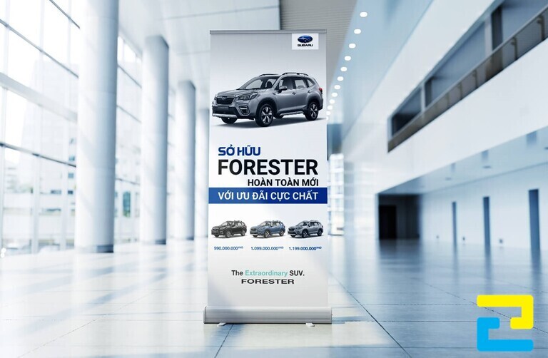 Mẫu standee ô tô quảng cáo mẫu ô tô Forester