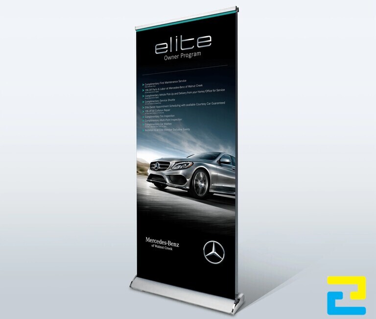 Mẫu standee quảng cáo ô tô Mercedes- Benz elite