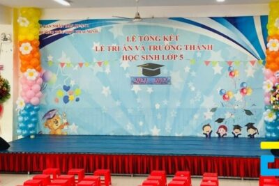 In Phông Nền, Background, Backdrop Lễ Tổng Kết Năm Học