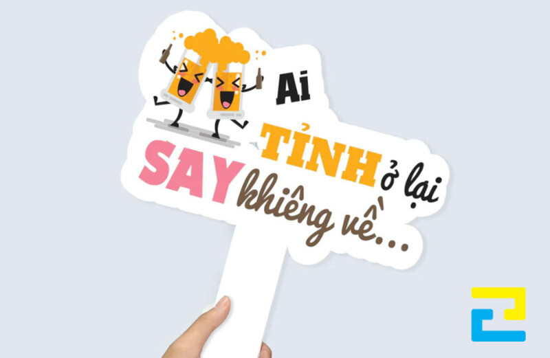Chú ý lựa chọn kích thước và chất liệu in phù hợp cho bảng hashtag ăn nhậu