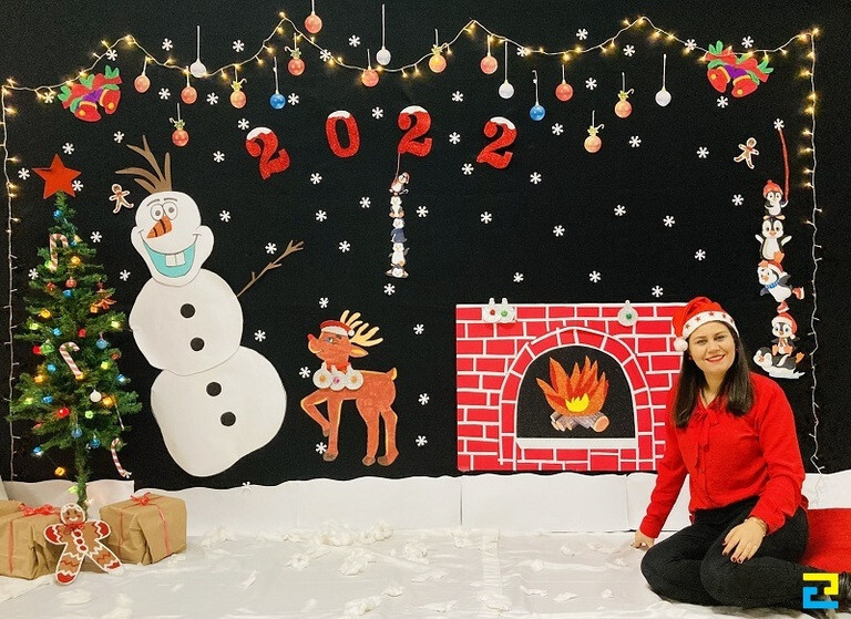 Tiểu cảnh trang trí Noel dễ thương, thành điểm “sống ảo” thu hút