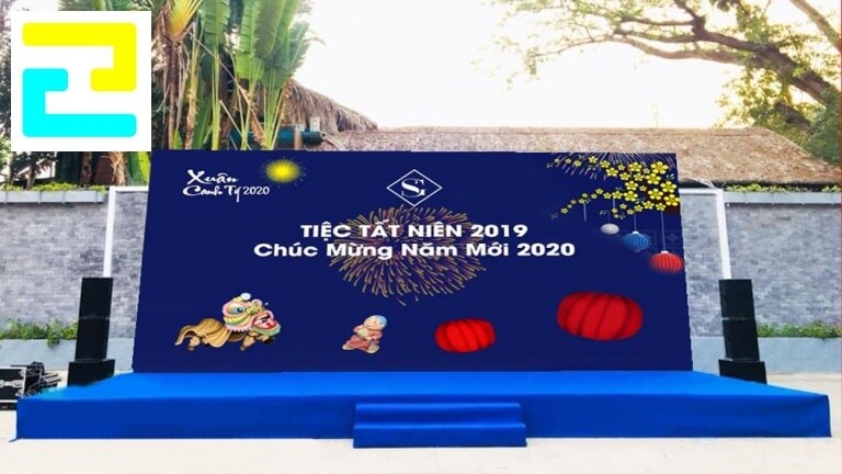 Trang trí sân khấu cho tiệc tất niên công ty