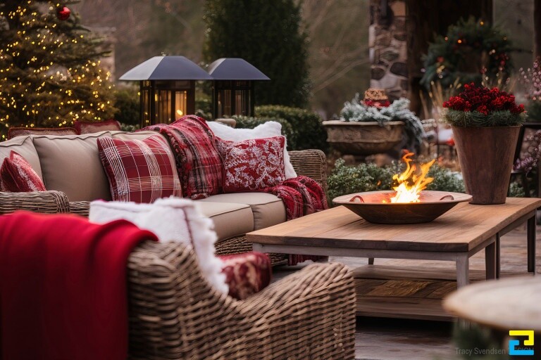 Trang trí ngoài trời bằng tiểu cảnh noel