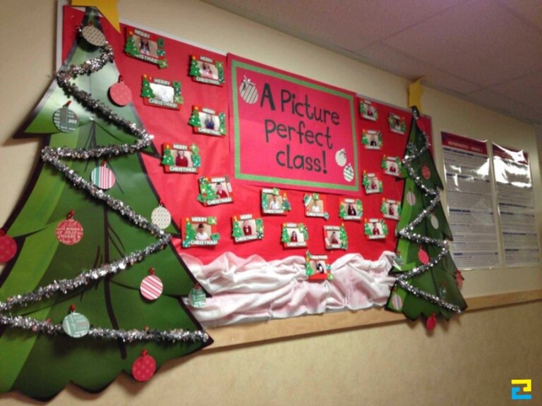 Trang trí bảng lớp học trong mùa giáng sinh