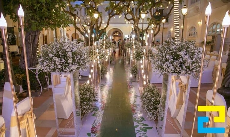 Toàn cảnh đám cưới trang trí tại nhà siêu lộng lẫy