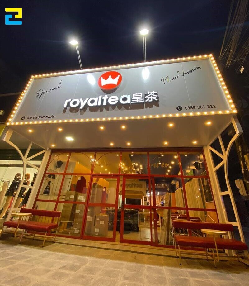 Làm logo bảng hiệu trà sữa.