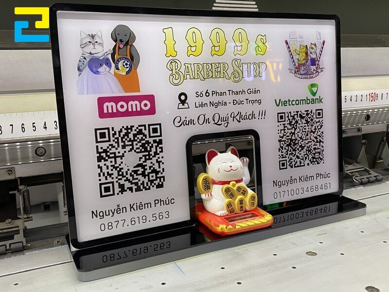 Bảng quét mã QR được thiết kế miễn phí tại In Ấn 2H.