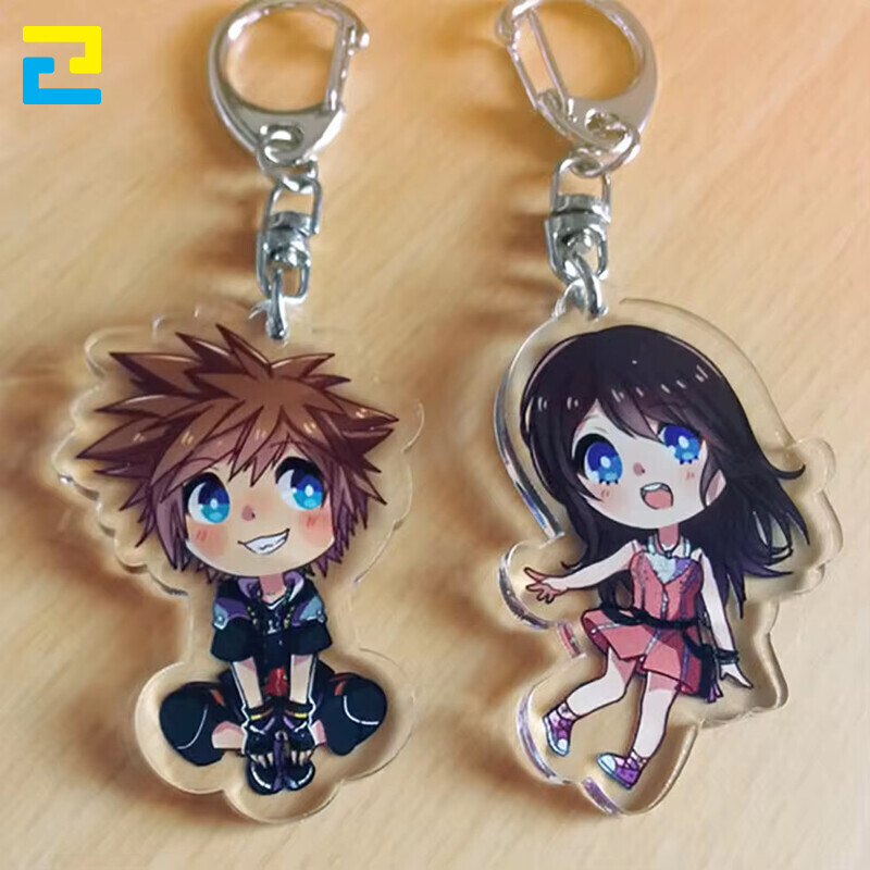 Mẫu móc khóa acrylic in hình anime.