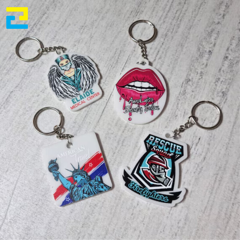 Mẫu in hình móc khóa acrylic ấn tượng, độc đáo.