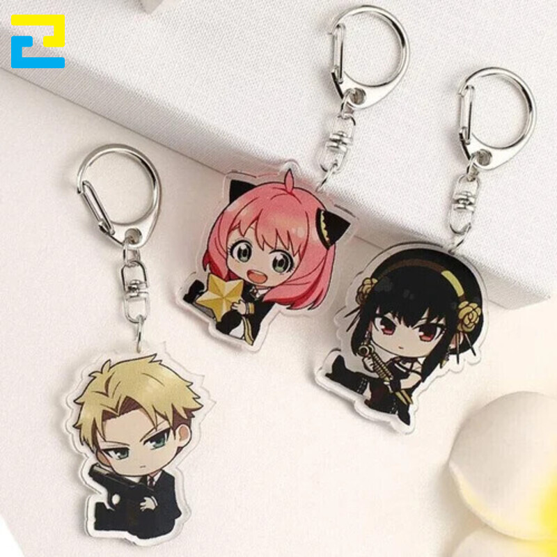 Móc khóa anime được làm từ chất liệu mica, công nghê in UV.