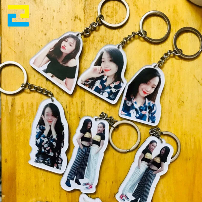 Móc khóa đẹp cho nữ, in hình theo yêu cầu.