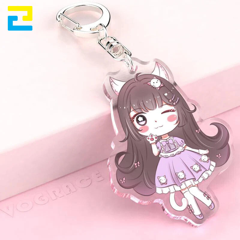 Móc khóa đẹp cho nữ, in hình theo yêu cầu.