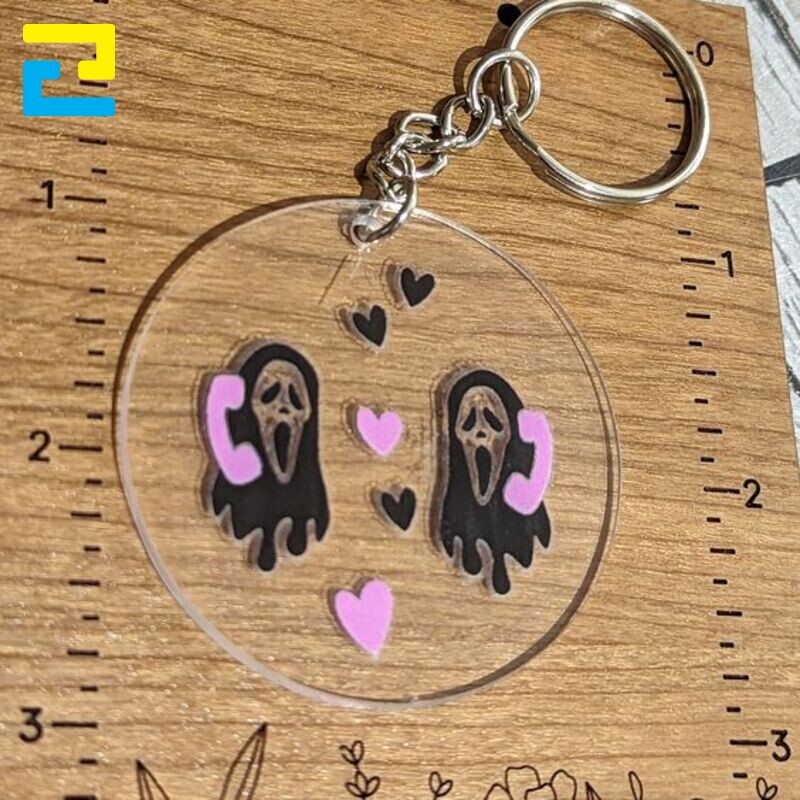 Móc khóa in hình theo yêu cầu, hình tròn cao 3cm tại in ấn 2h