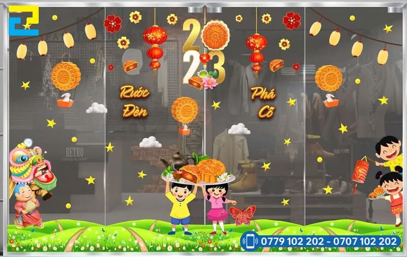 Dan Decal Kinh Trang Tri Trung Thu Tai Nha