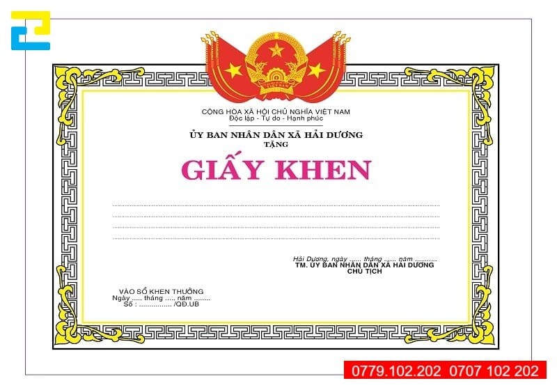 Kich Thuoc In Bang Khen Hoc Snh