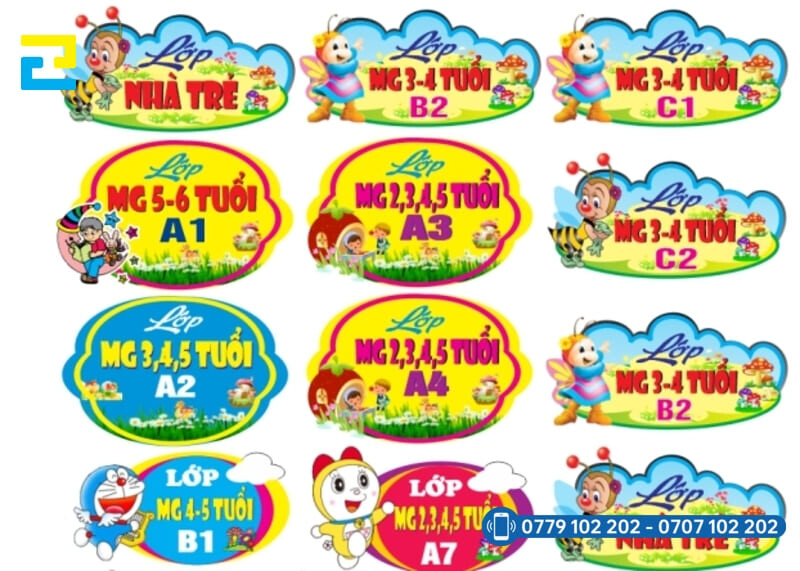 Mau 4 Bang Ten Lop Mam Non