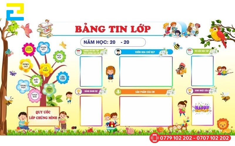 Mau 5 Decal Trang Tri Lop Hoc